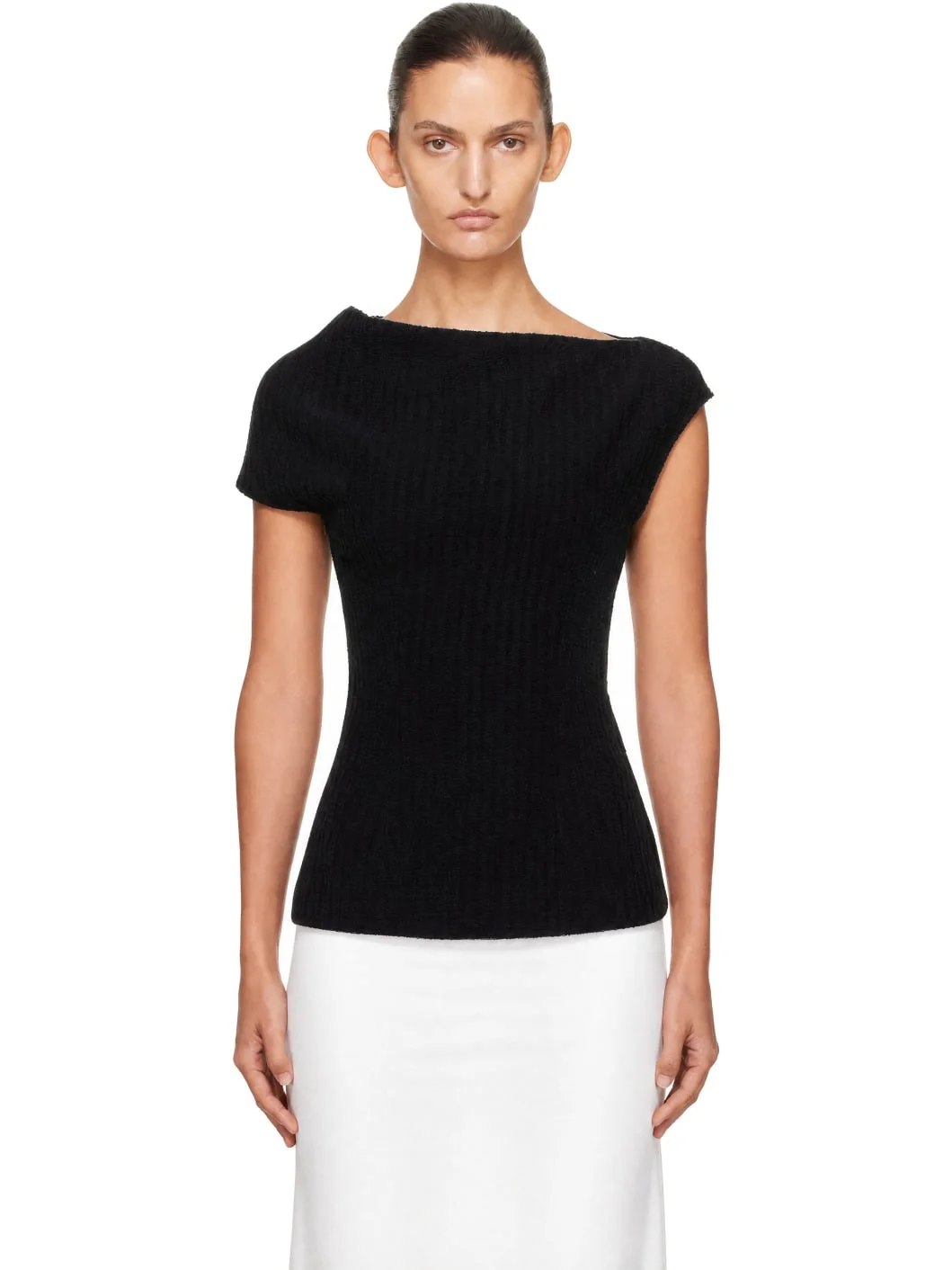 Black One-Shoulder Top - 1