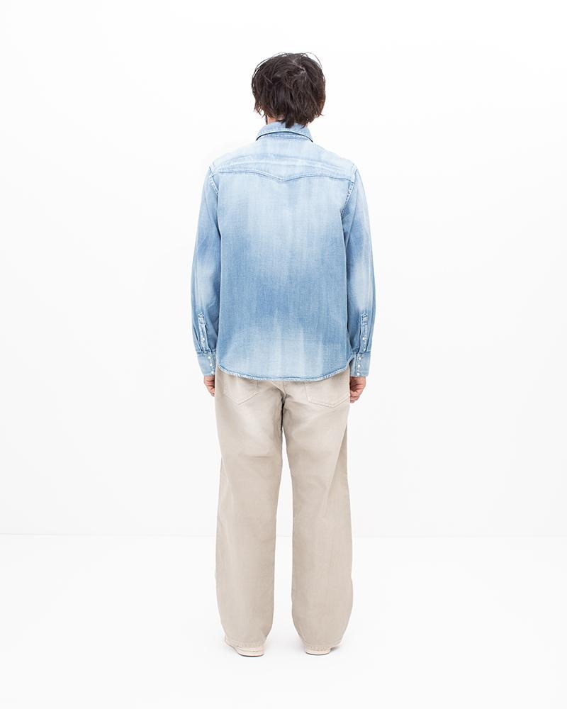 SOCIAL SCULPTURE SHIRT DMGD LT.INDIGO - 4
