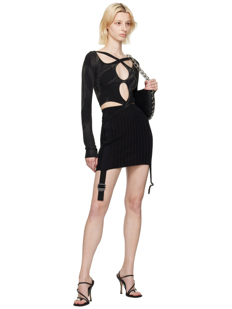 Dion Lee Black Utility Miniskirt outlook
