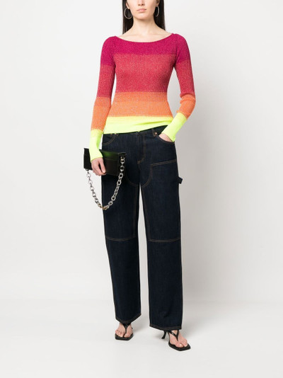 GCDS colour-block ribbed-knit jumper outlook
