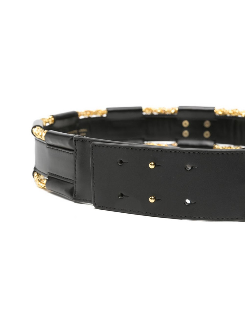 chain-link logo-plaque belt 3
