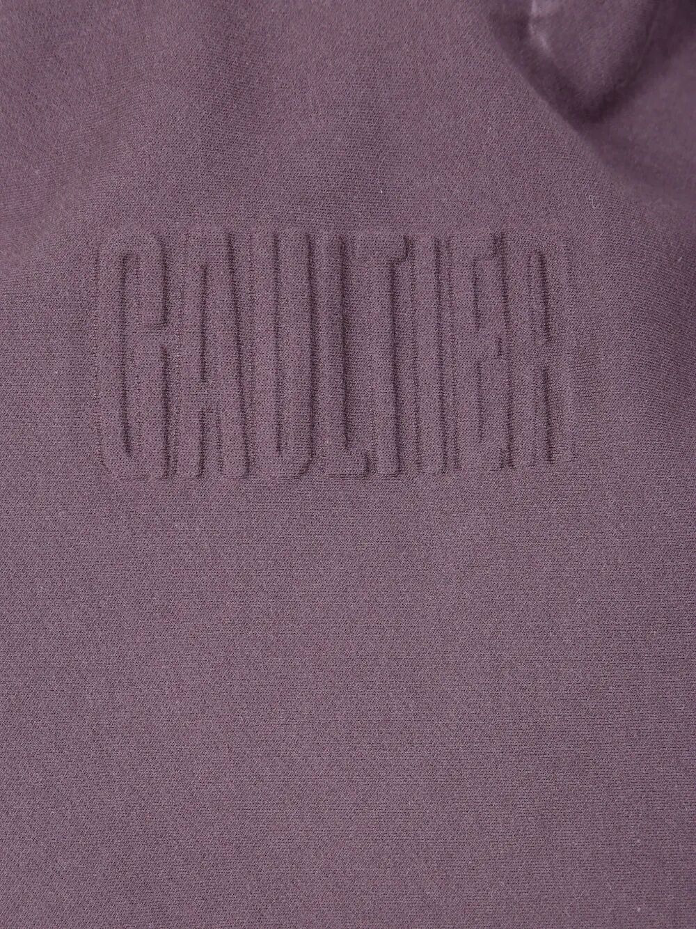 Jean Paul Gaultier Women Bonded Cotton Cropped Bat Sleeves Hoodie With "Gaultier" Embossing - 5