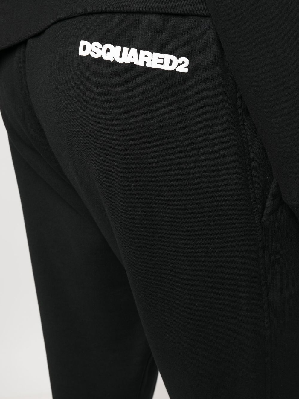 tapered-leg cotton track pants - 5