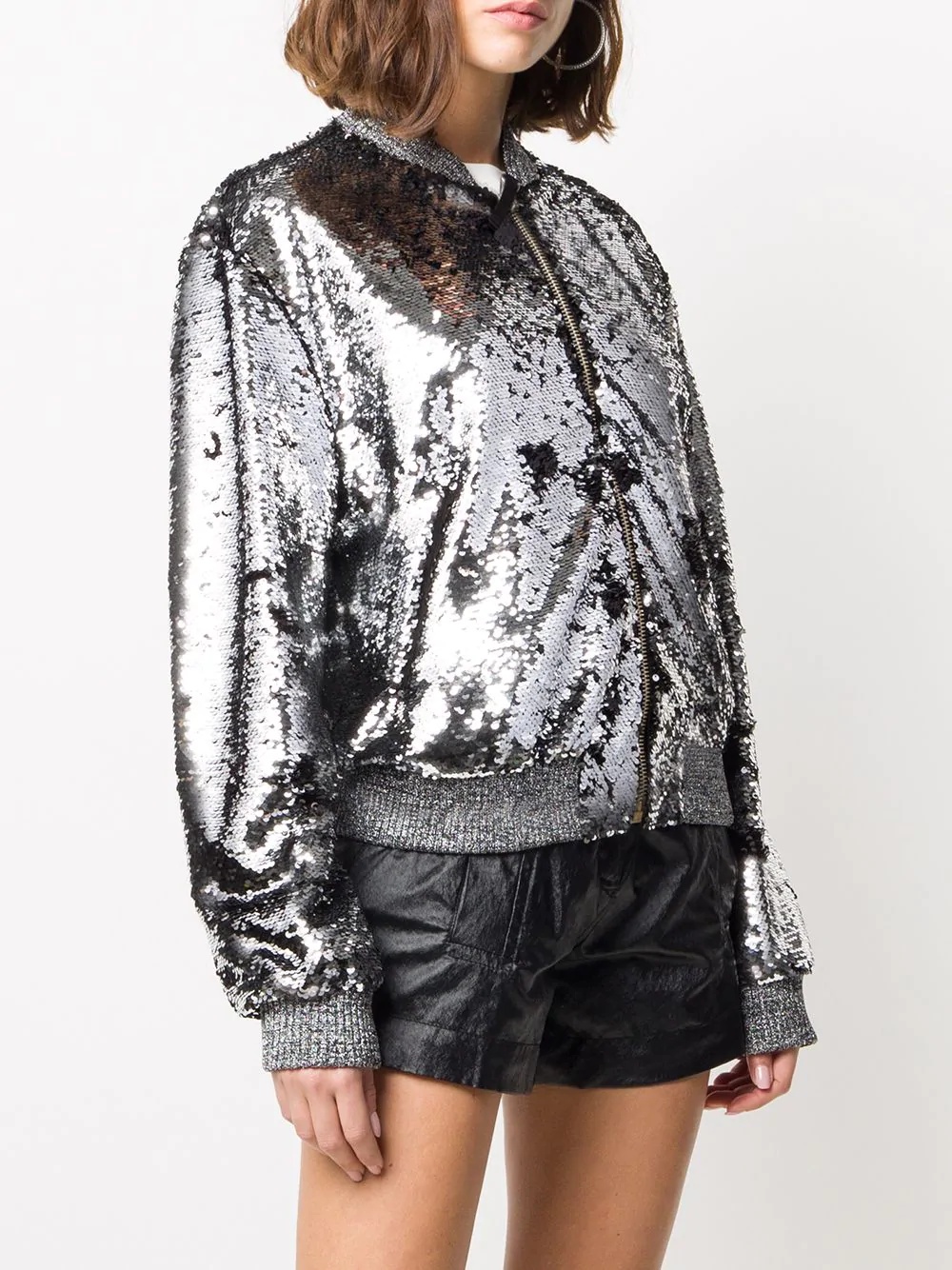 sequinned bomber jacket - 3