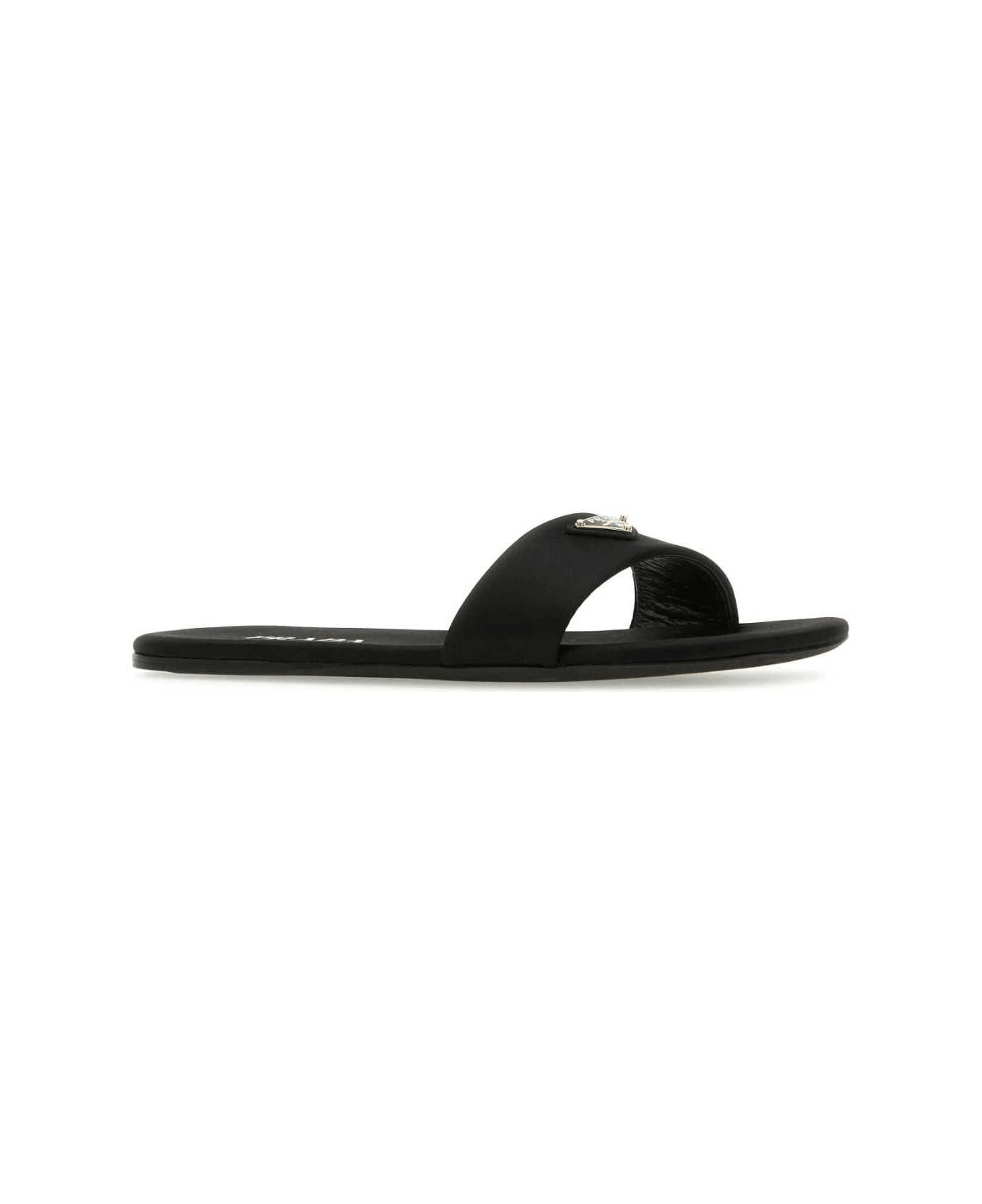 Black Satin Slippers - 2