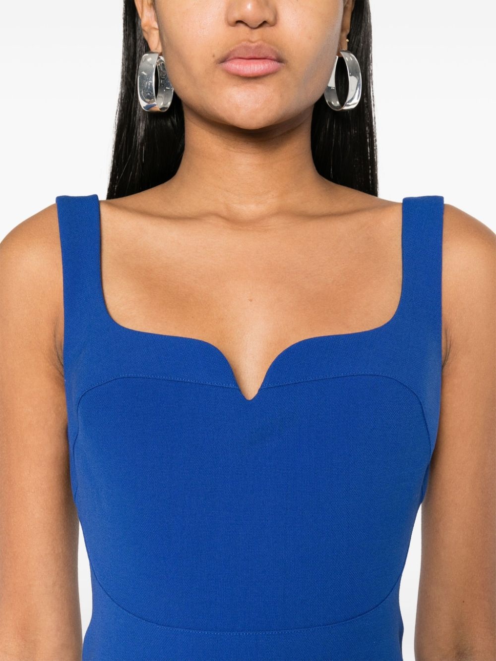 sleeveless crepe dress - 5
