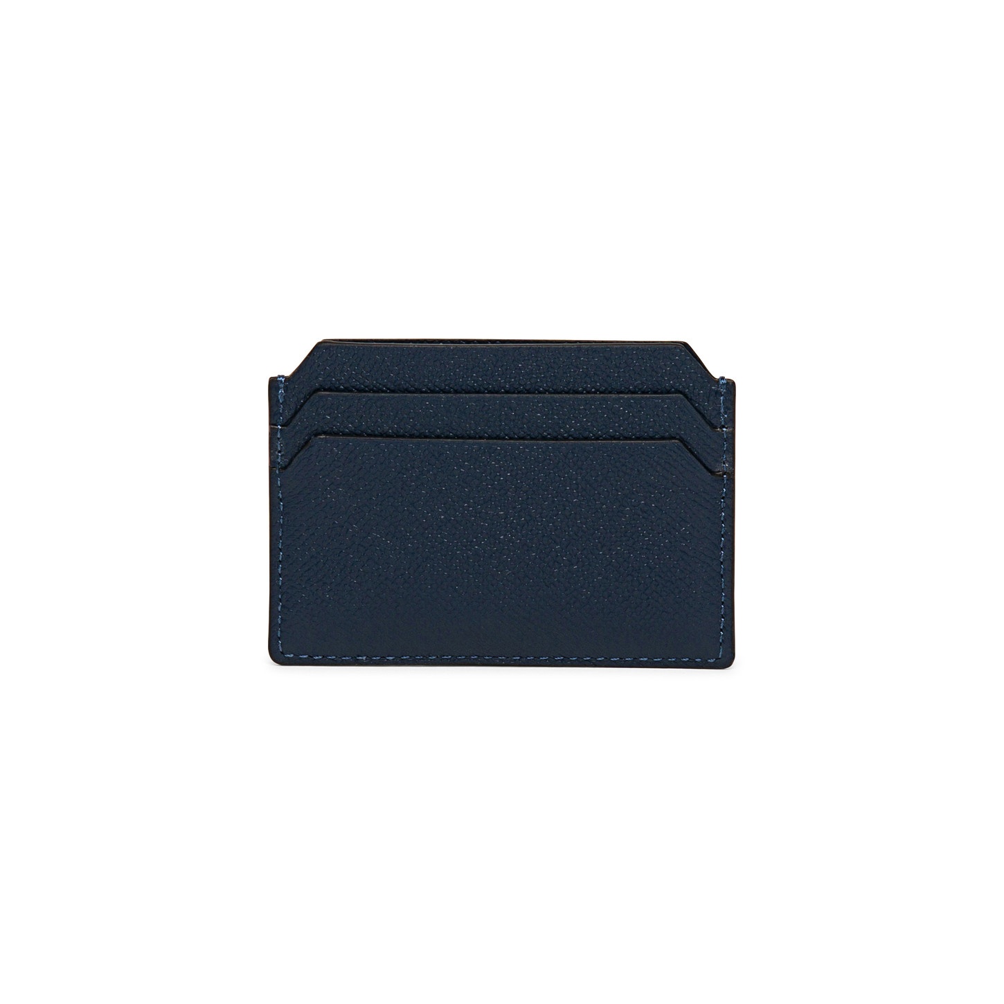 Blue saffiano leather credit card holder - 2