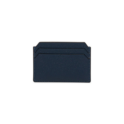 Santoni Blue saffiano leather credit card holder outlook