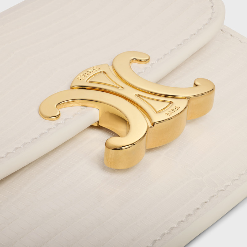 CARD HOLDER WITH FLAP TRIOMPHE IN LIZARD 5