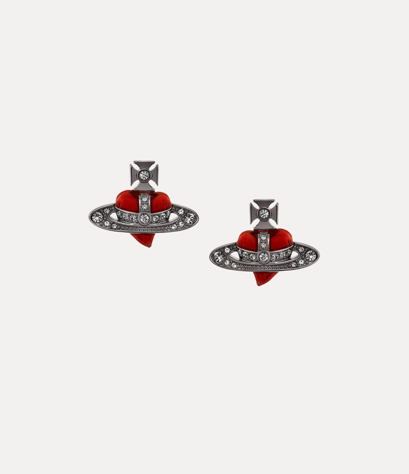 NEW DIAMANTE HEART EARRINGS 1