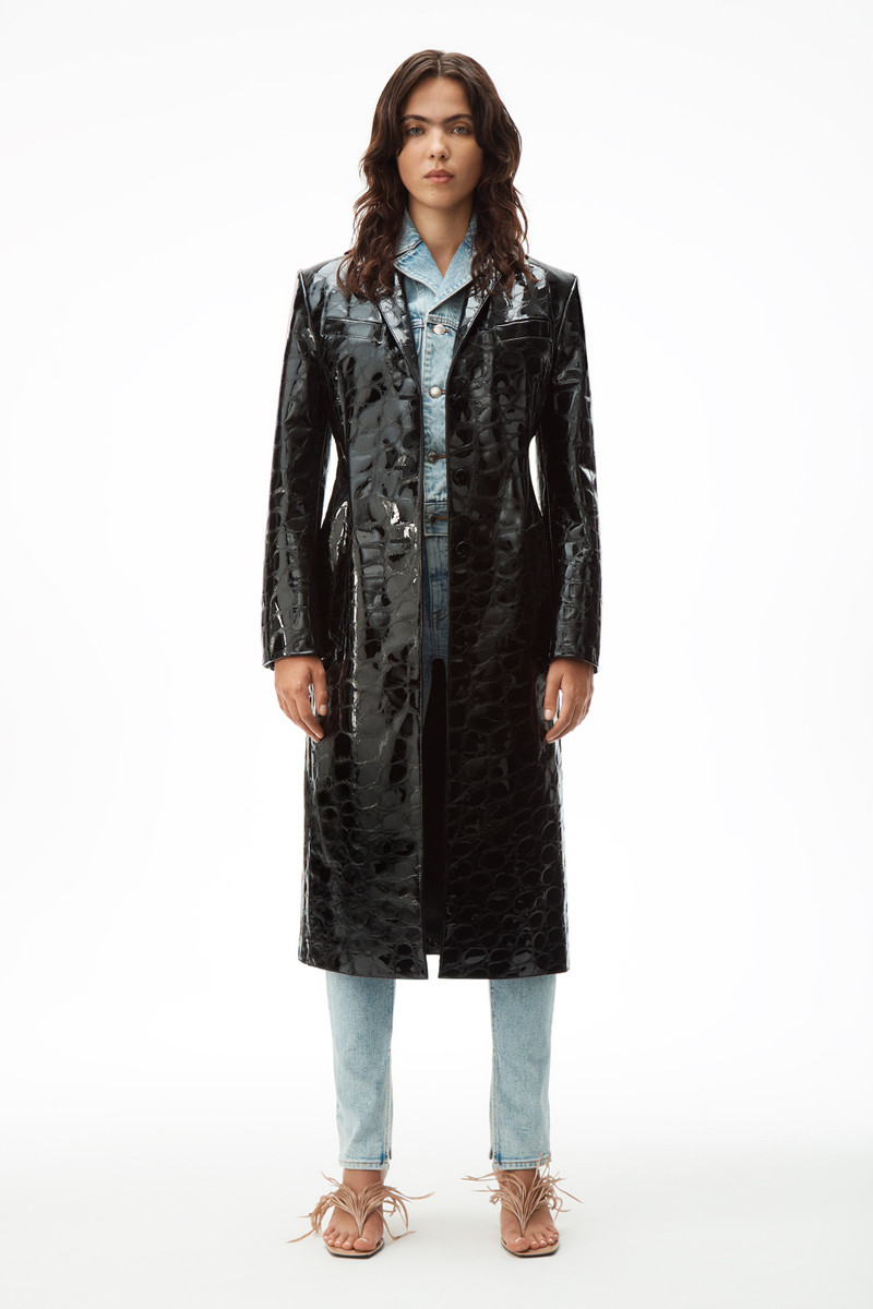 Alexander Wang SINGLE BREASTED LEATHER COAT outlook