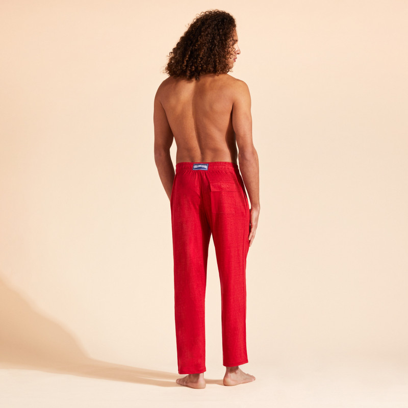 Unisex Linen Pants Solid 4
