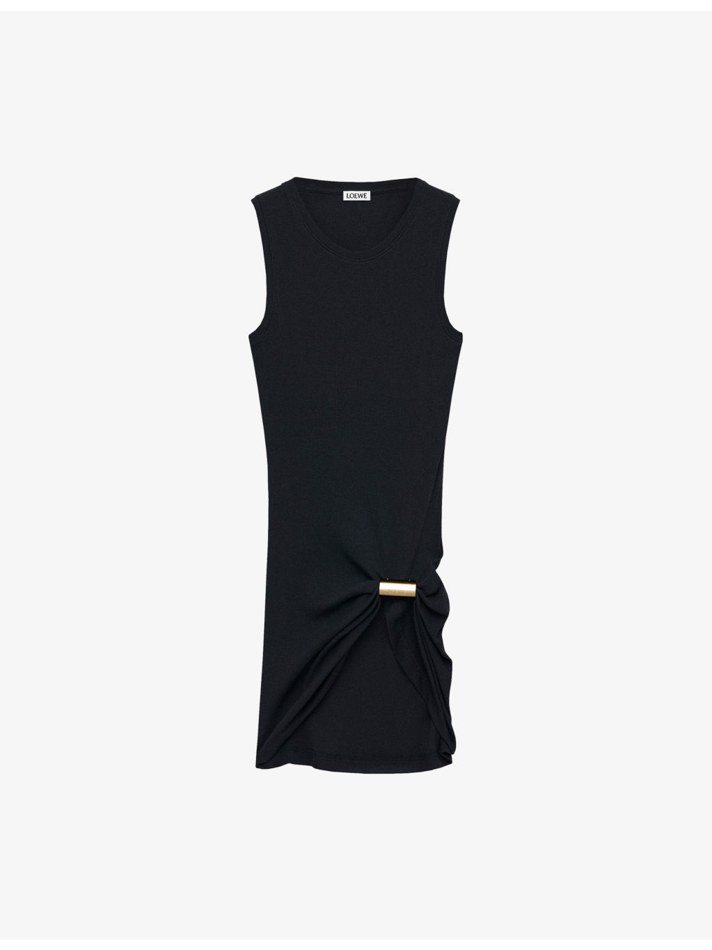 Ruched Stretch-Cotton Tank Top - 1