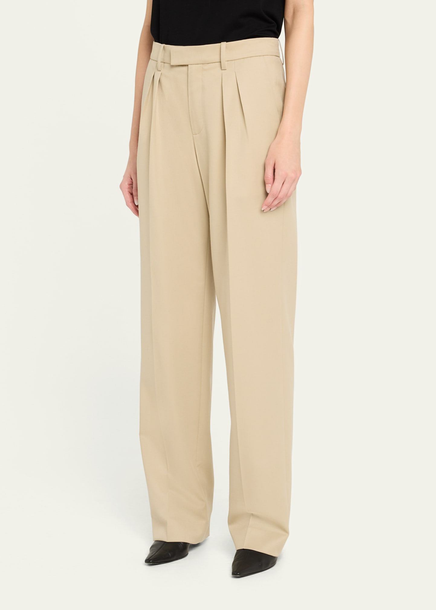 Alphonse Pleated Straight-Leg Tailoring Pants - 4