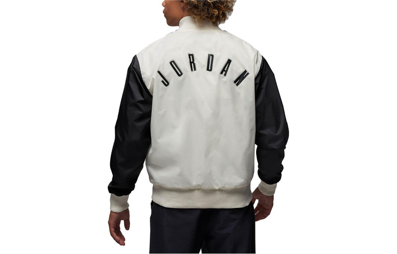 Jordan Air Jordan Flight HBR MVP Jacket 'White Black' FB7033-133 outlook
