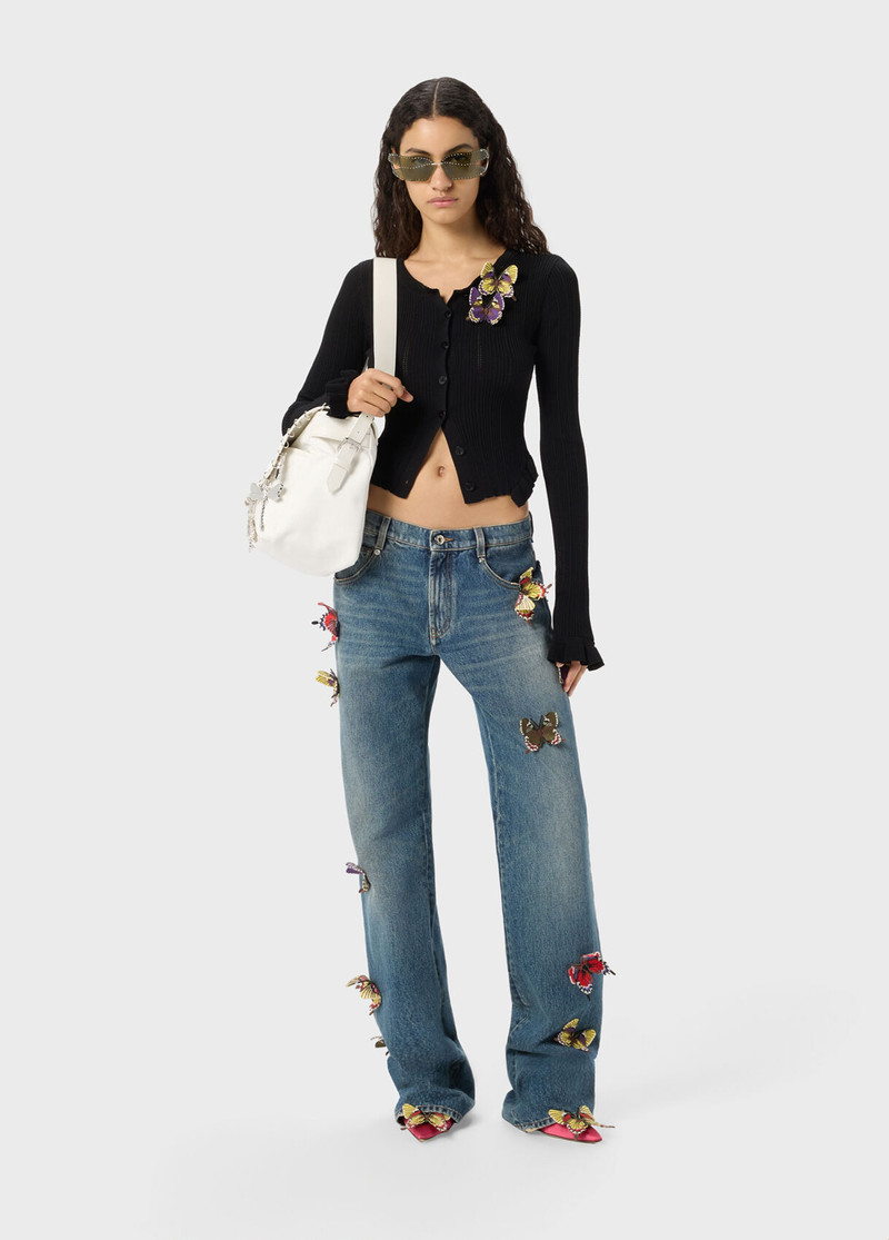 RIBBED CARDIGAN WITH BUTTERFLIES 5