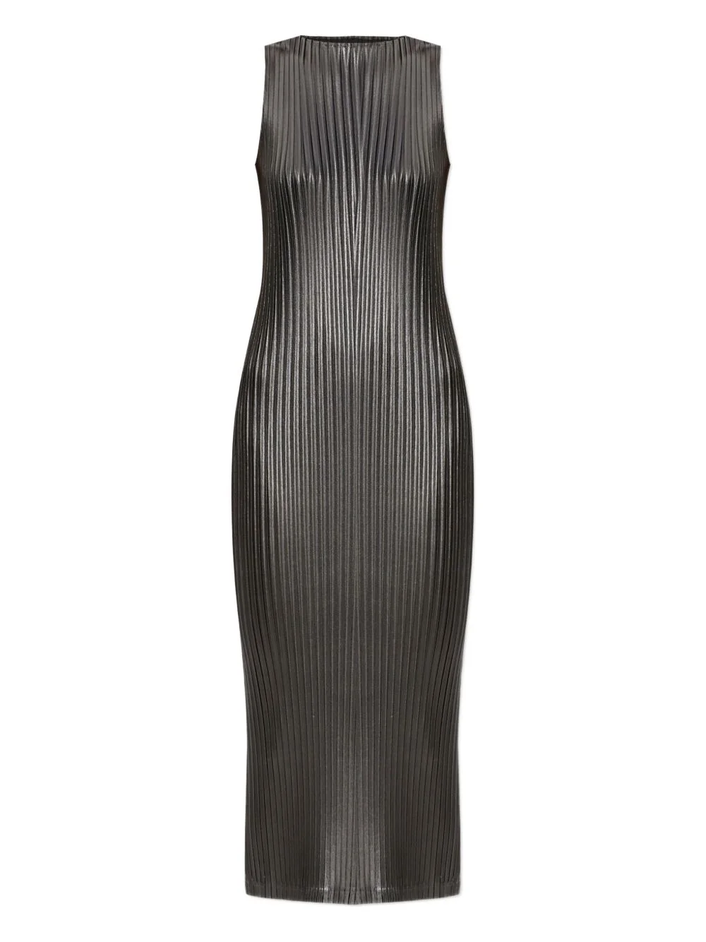 pleated sleeveless midi dress - 1