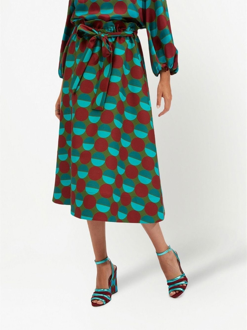 La DoubleJ Sardegna graphic-print A-line skirt outlook