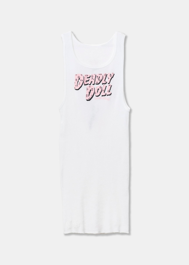 White Chrome Hearts X Deadly Doll Tank Top 1