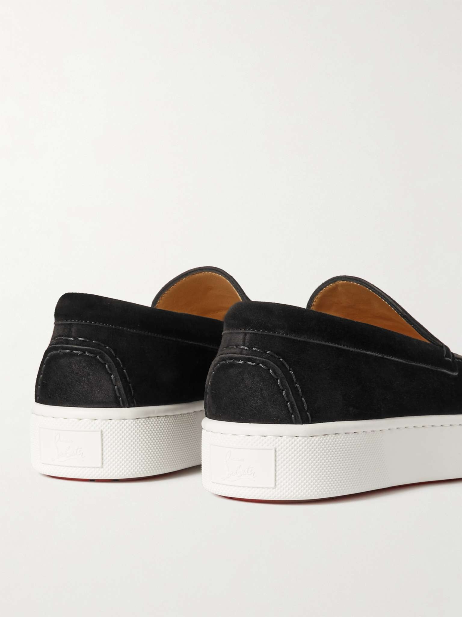 Christian Louboutin Paqueboat Suede Penny Loafers | REVERSIBLE