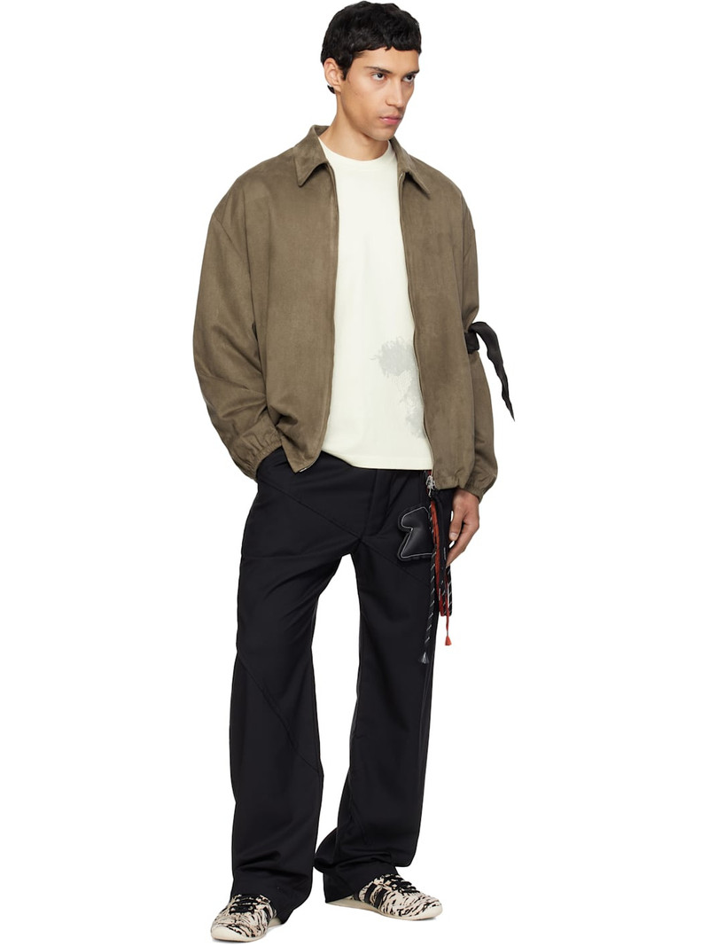 Song for the Mute Black Slash Loose Pleated Trousers outlook