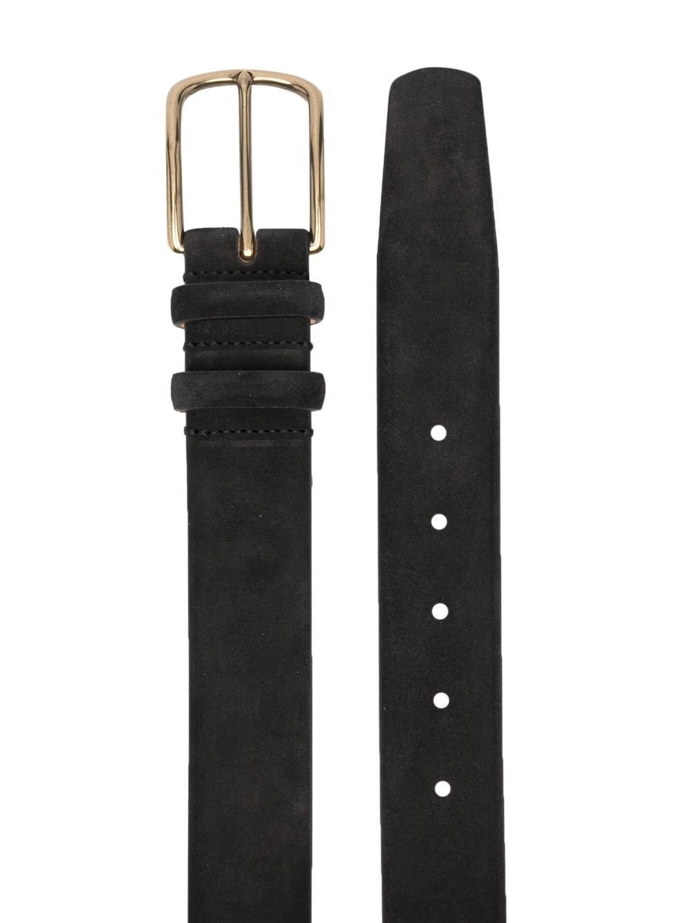 suede buckle belt - 2