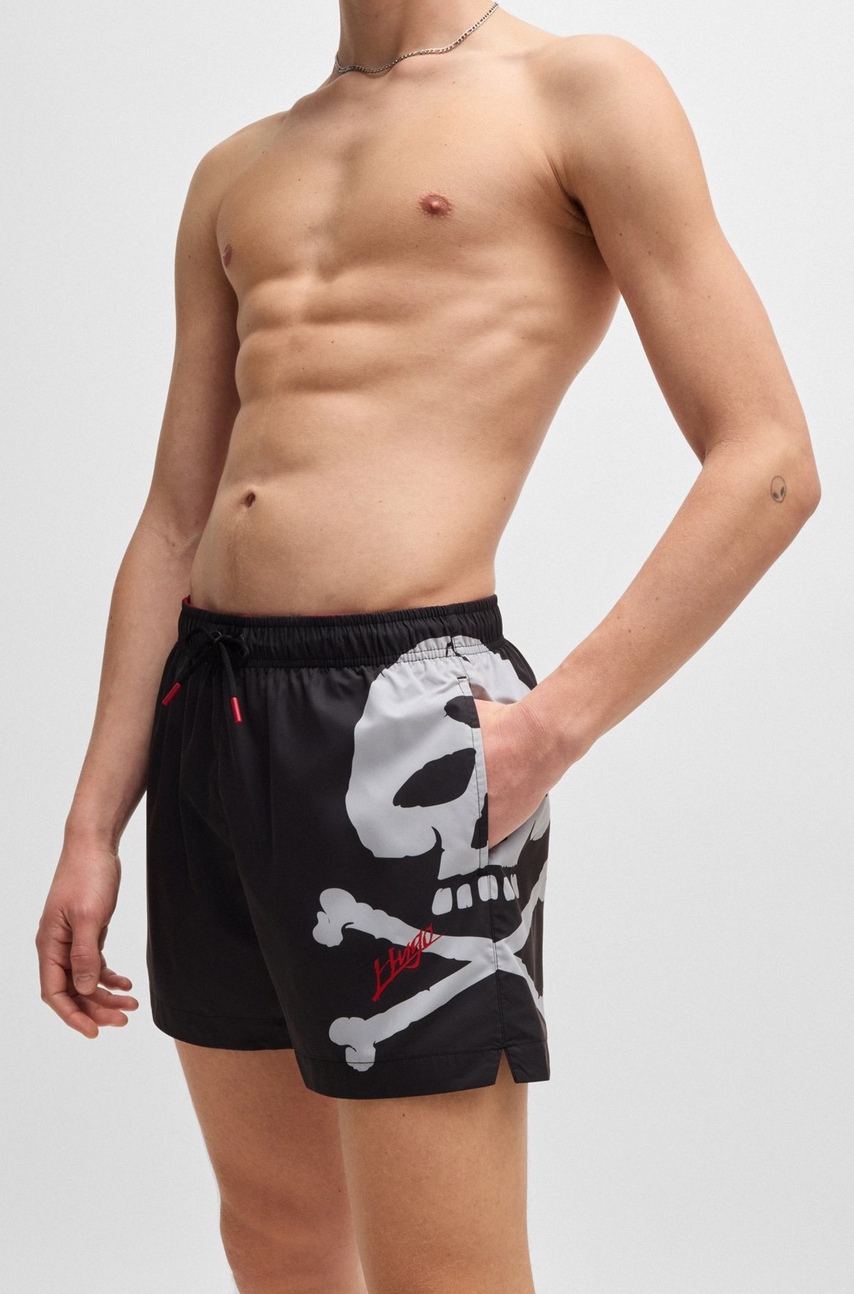 LOGO-DETAIL SWIM SHORTS WITH SEASONAL GRAPHIC PRINT - 3