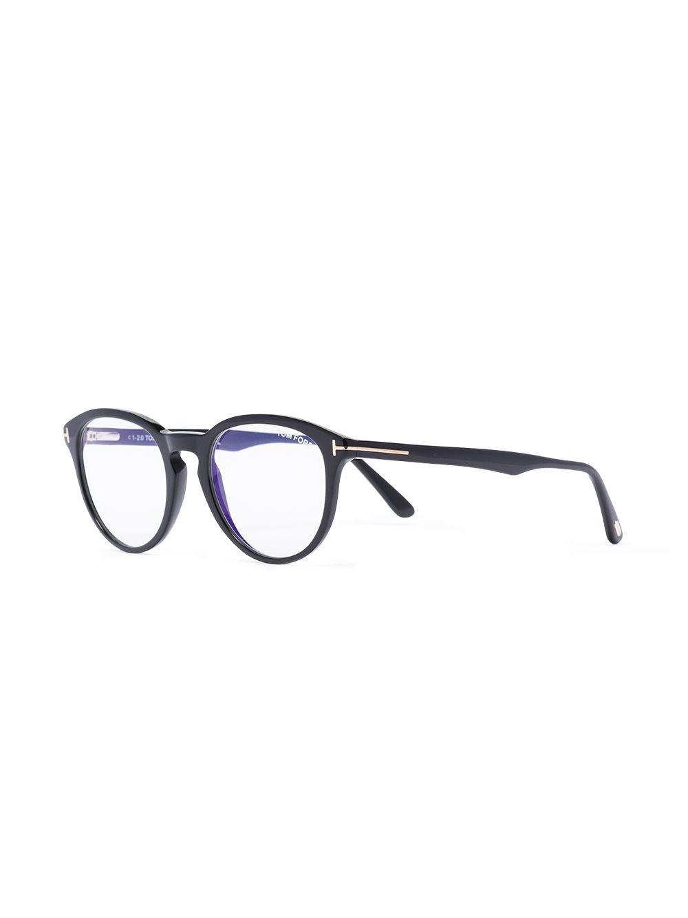 polished-effect square-frame glasses - 2