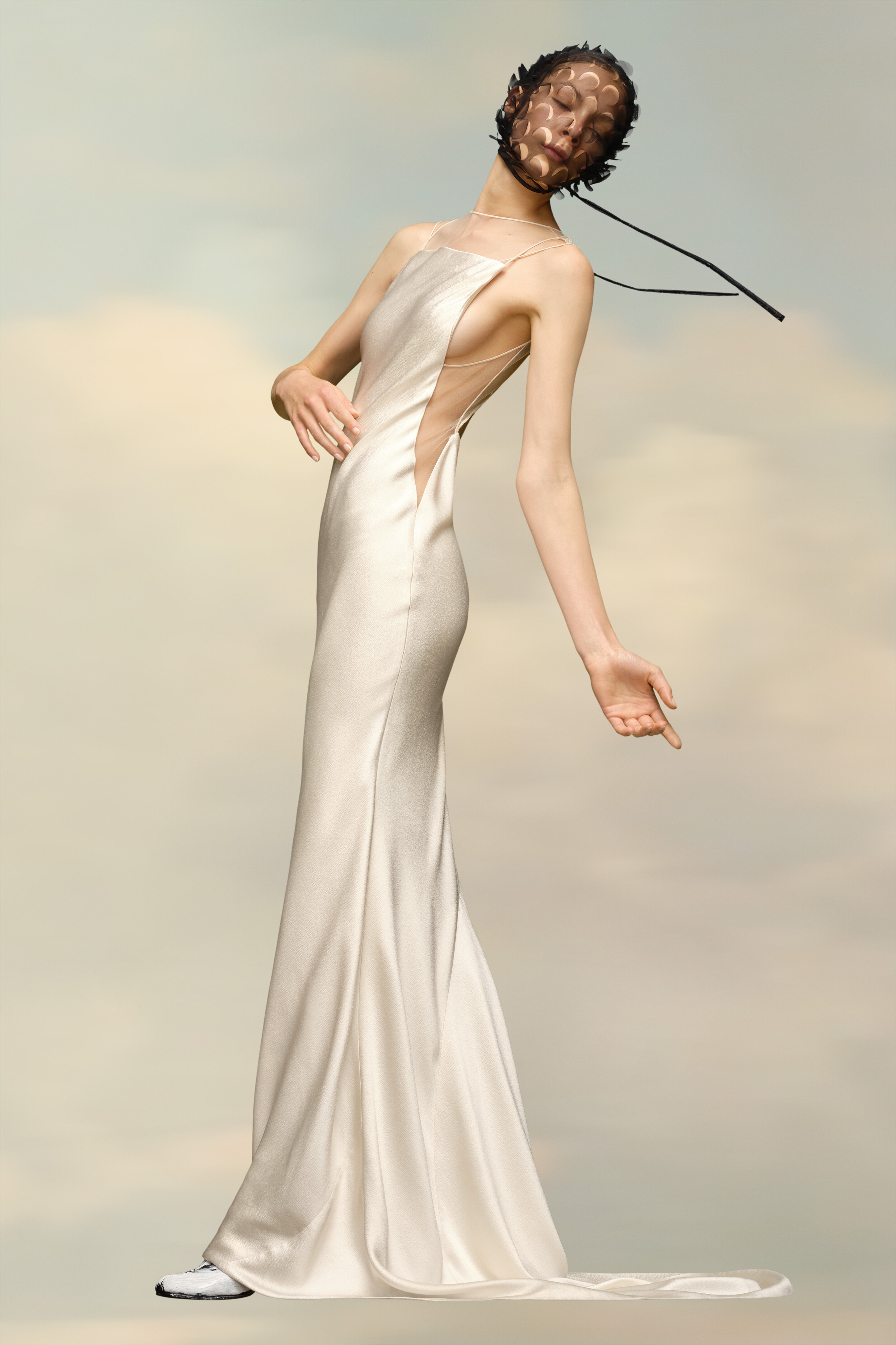 Hammered Satin Gown - 3