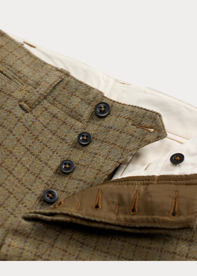 Checked Wool Tweed Officer’s Pant 7