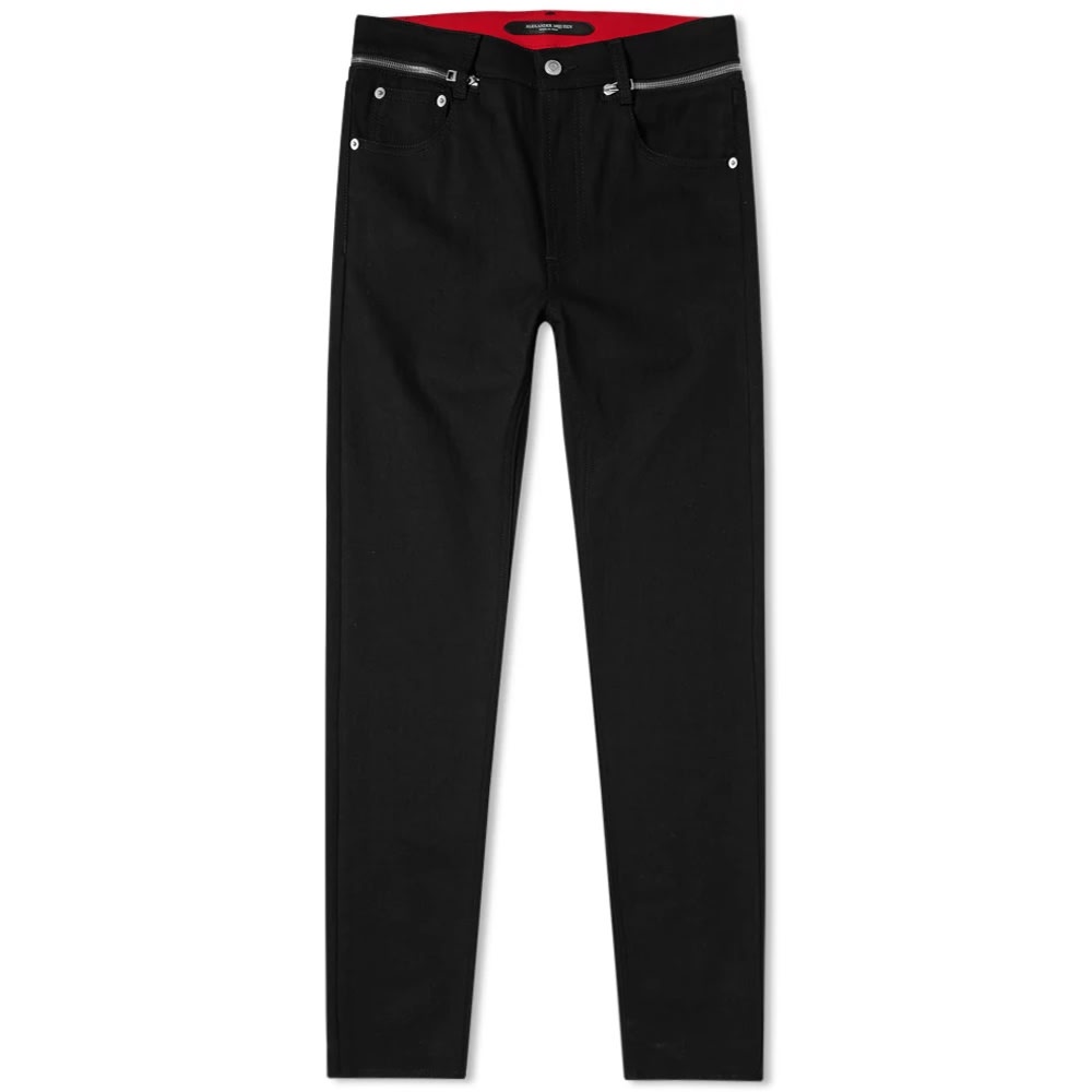 Alexander McQueen Zip Waistband Jean - 1