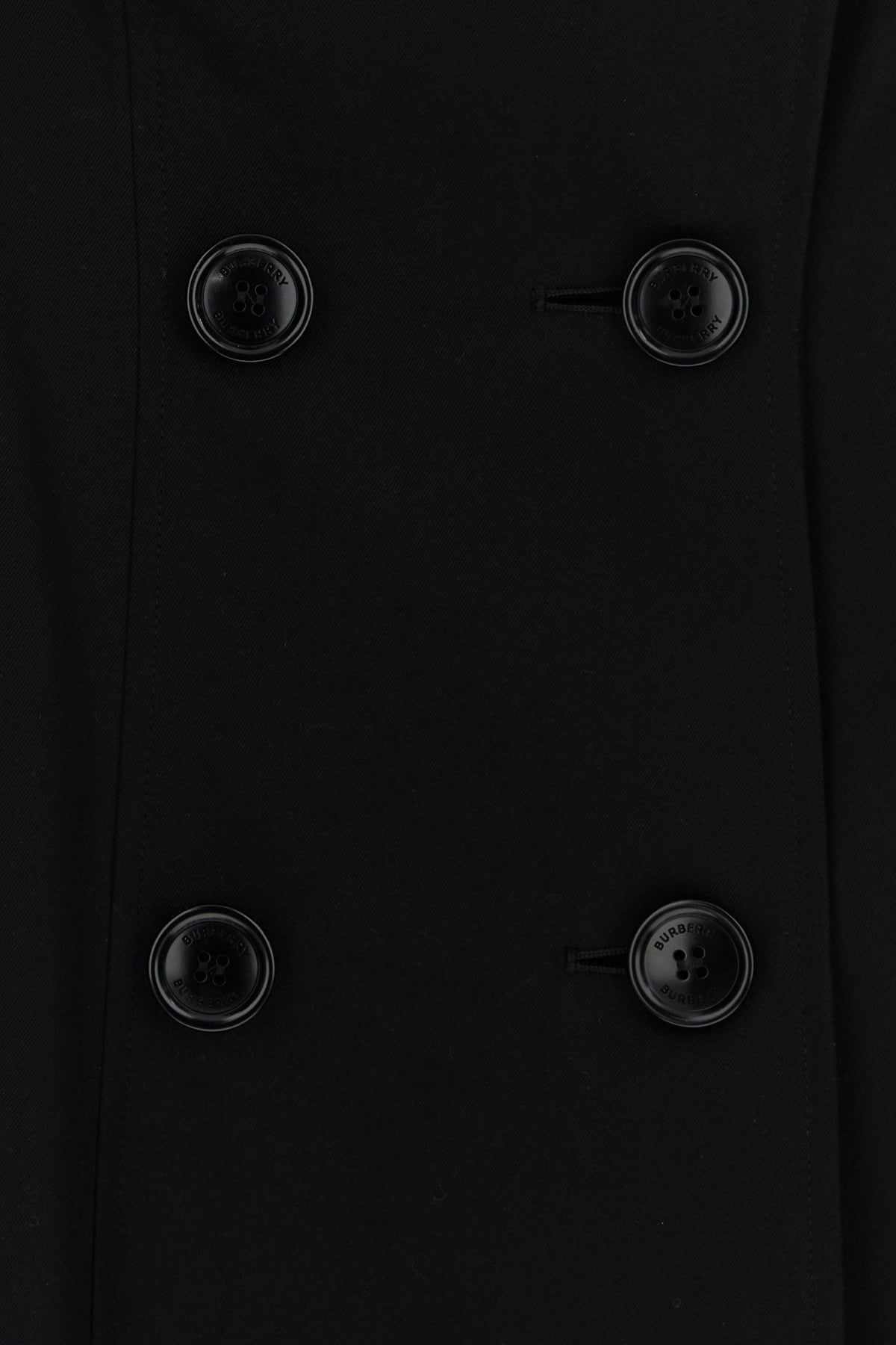 Black cotton trench coat - 3
