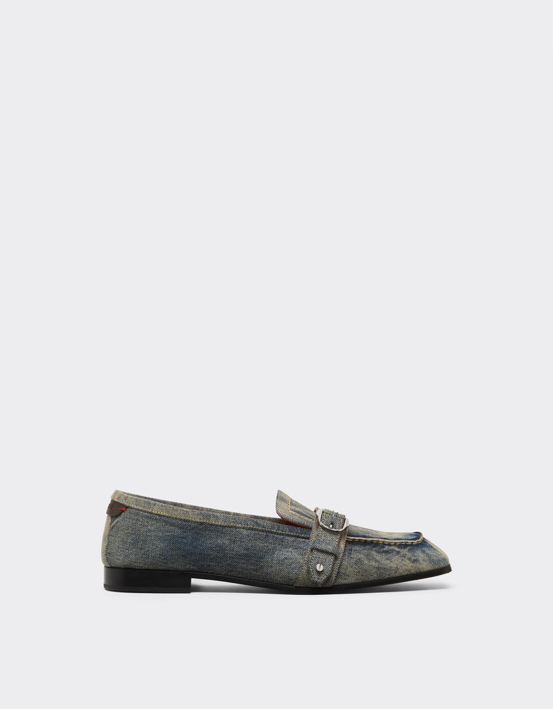 Acid-washed denim loafer 1