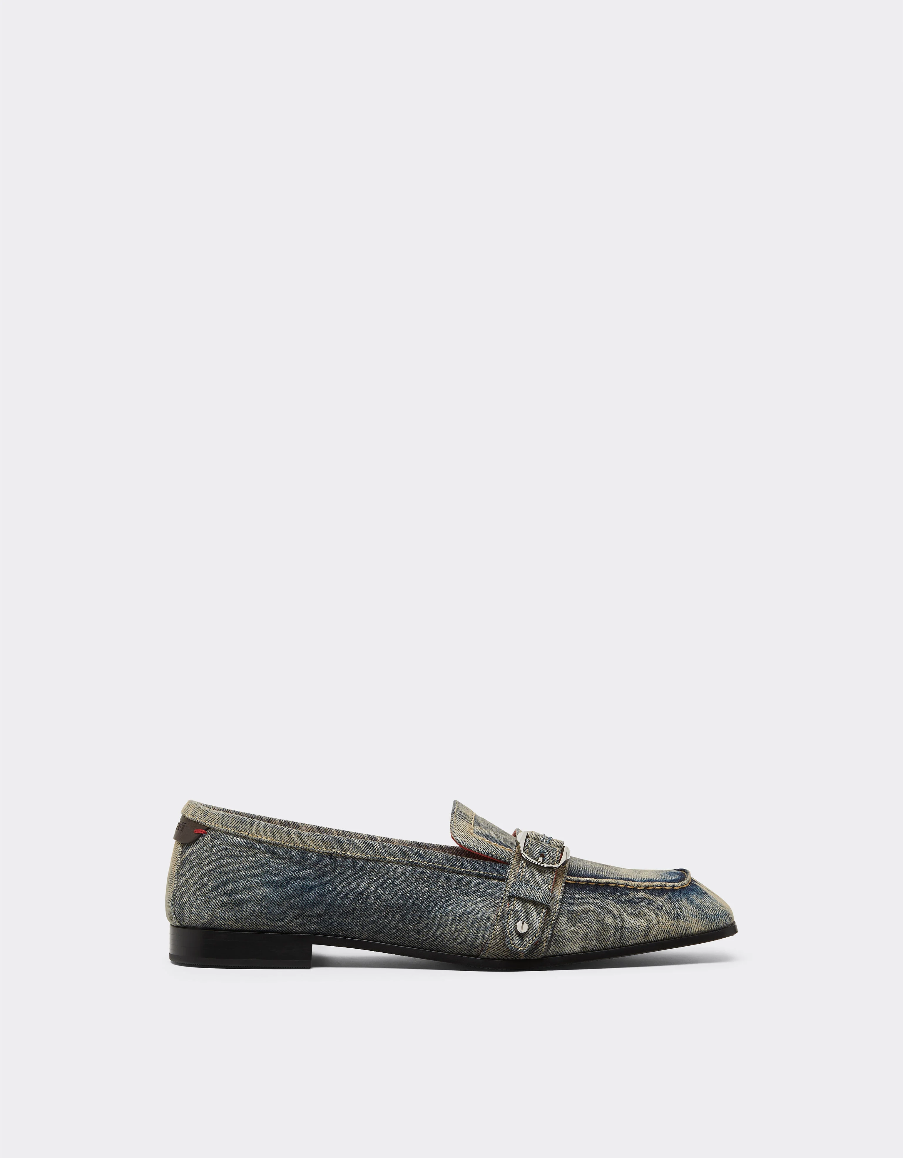 Acid-washed denim loafer - 1