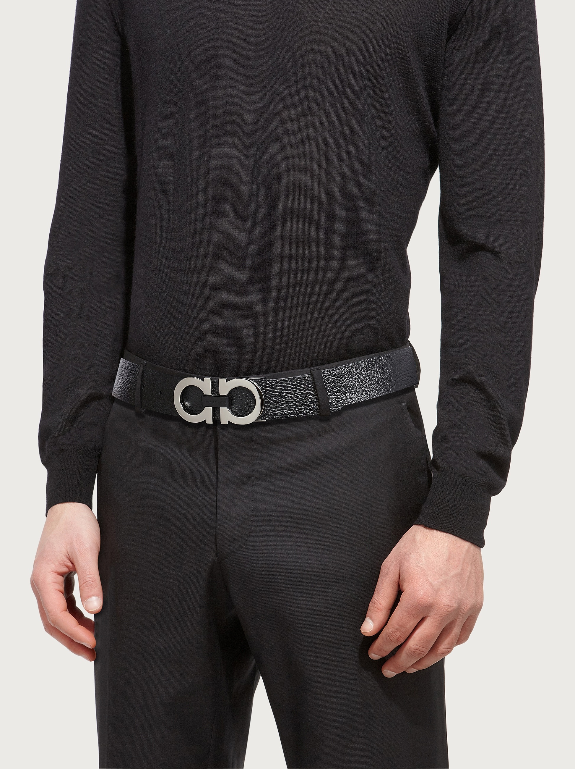 Reversible and adjustable Gancini belt - 4