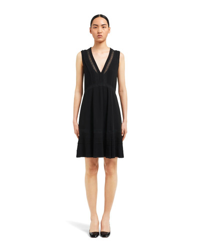 Prada Light sablé dress with lace outlook