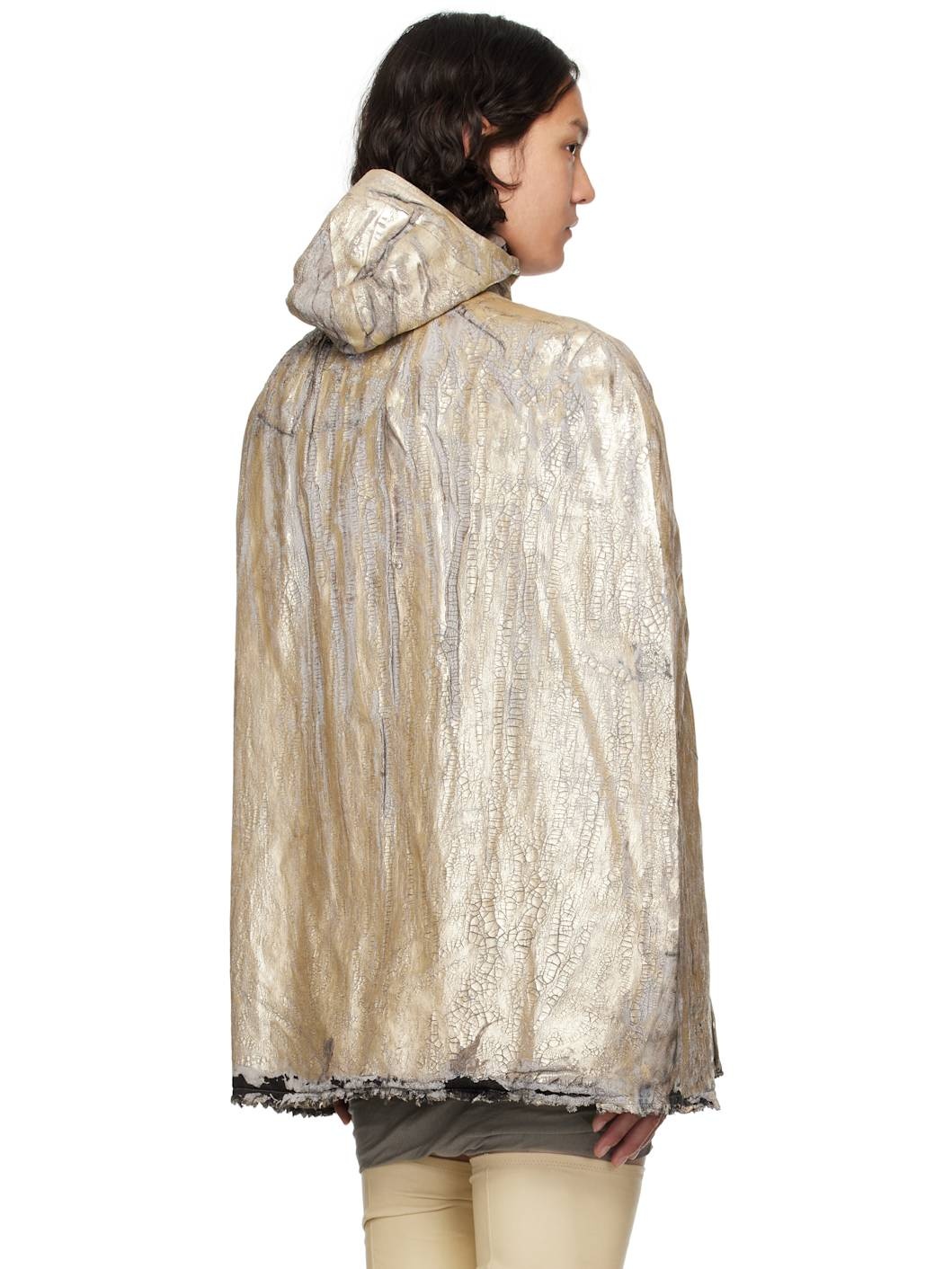 Gold Hollywood Pville Cape Denim Jacket - 3