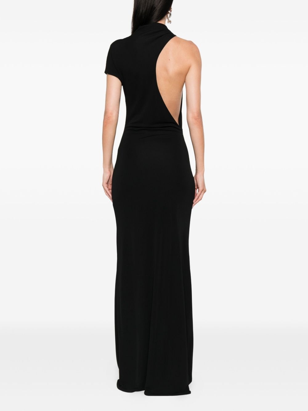 high-neck cut-out maxi dress - 4