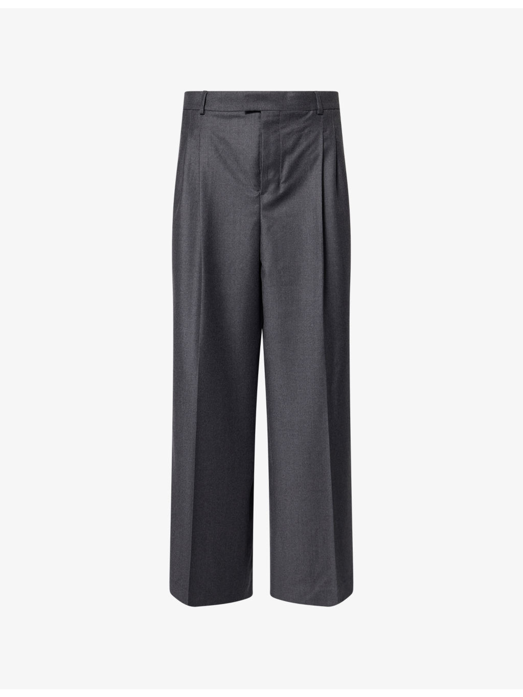 Tailored Wide-Leg Wool Trousers - 1