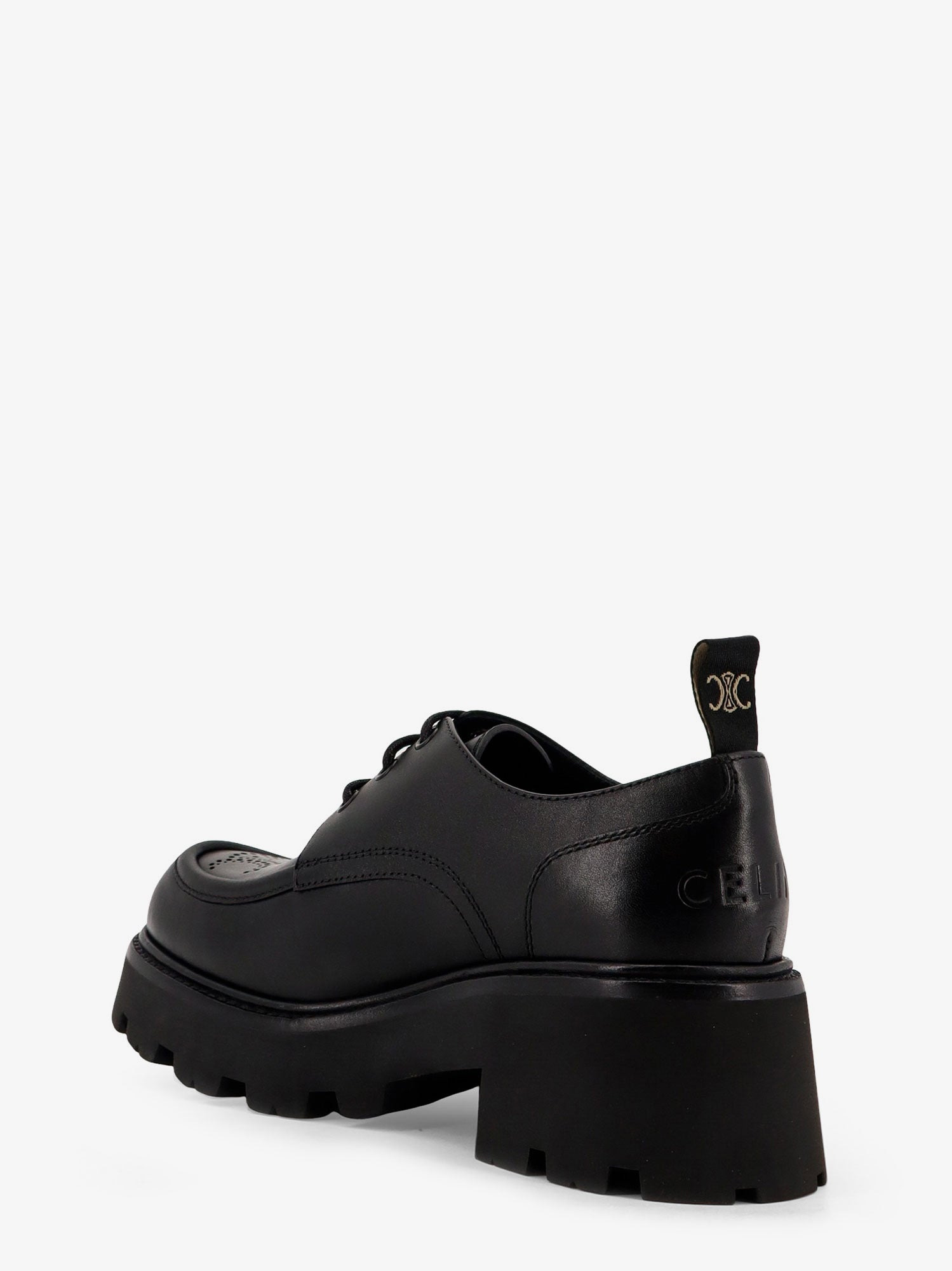 Celine Triomphe Derbies Leather Lace-Up Shoes - 3