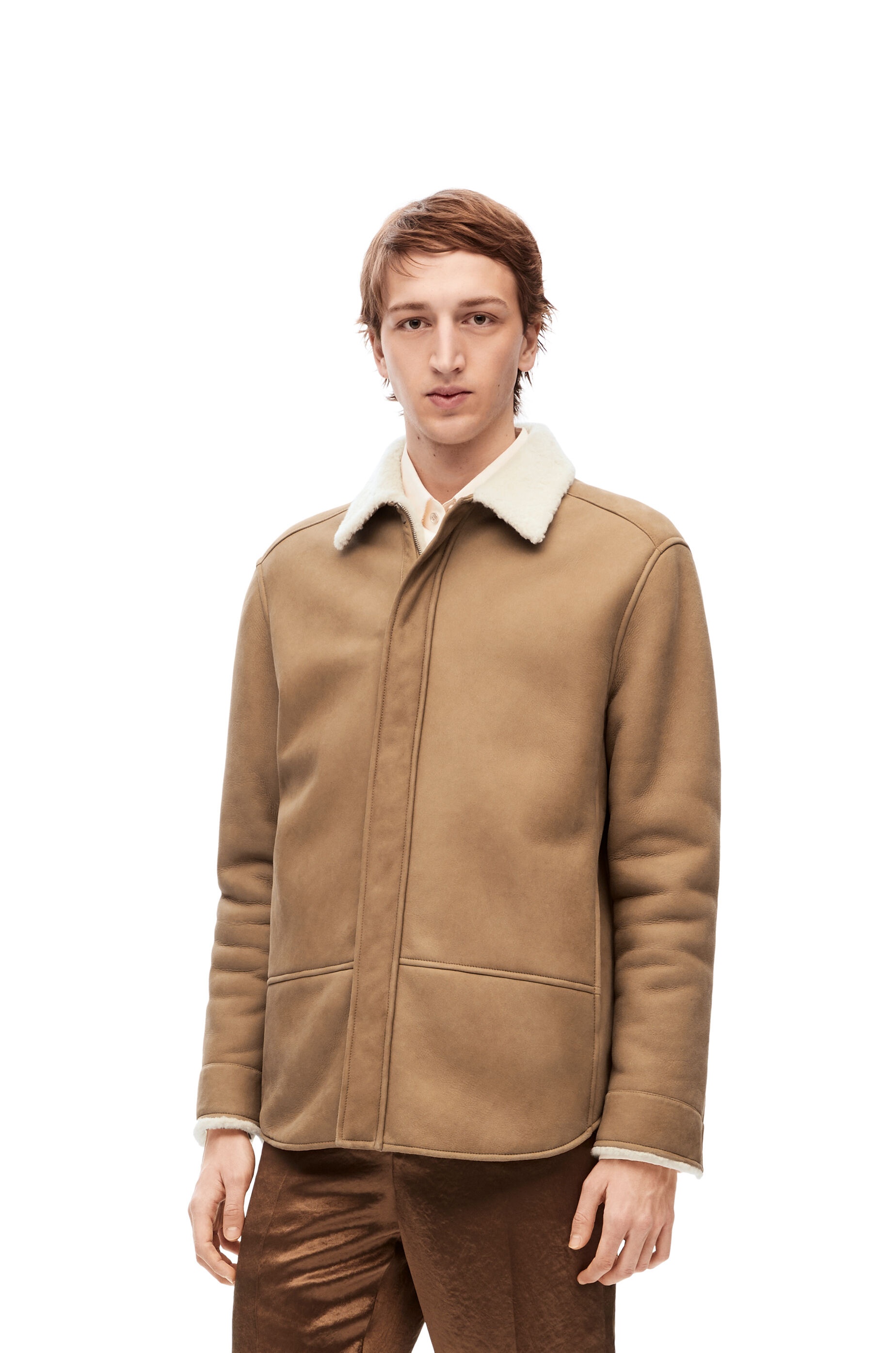 Overshirt in shearling - 3
