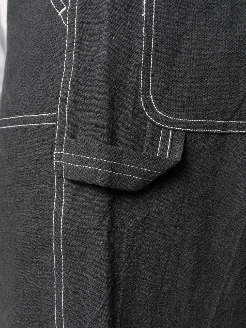 solid linen work pants - 5