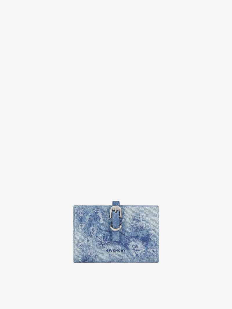 VOYOU WALLET IN WASHED EMBROIDERED DENIM 1