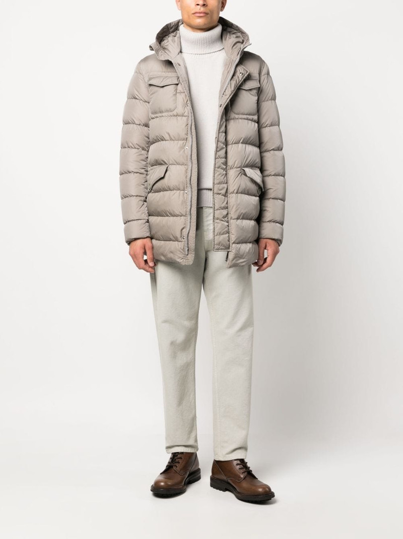 Herno zipped hooded padded coat outlook