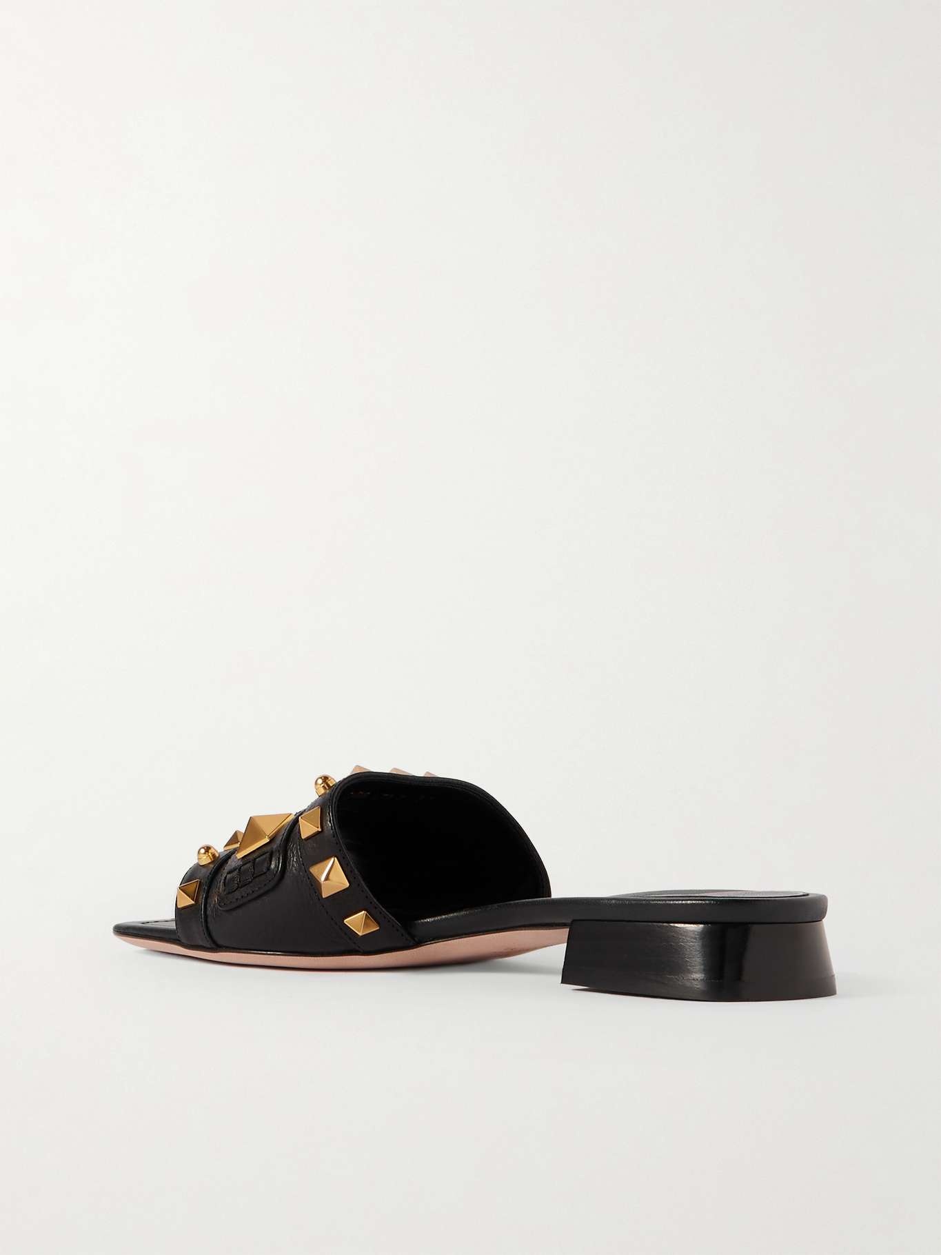 Plaster Caster studded leather slides Black - 3