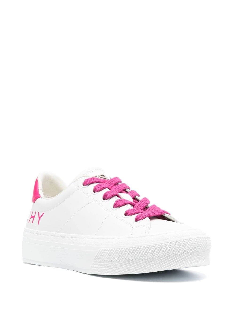 logo-print leather low-top sneakers - 2