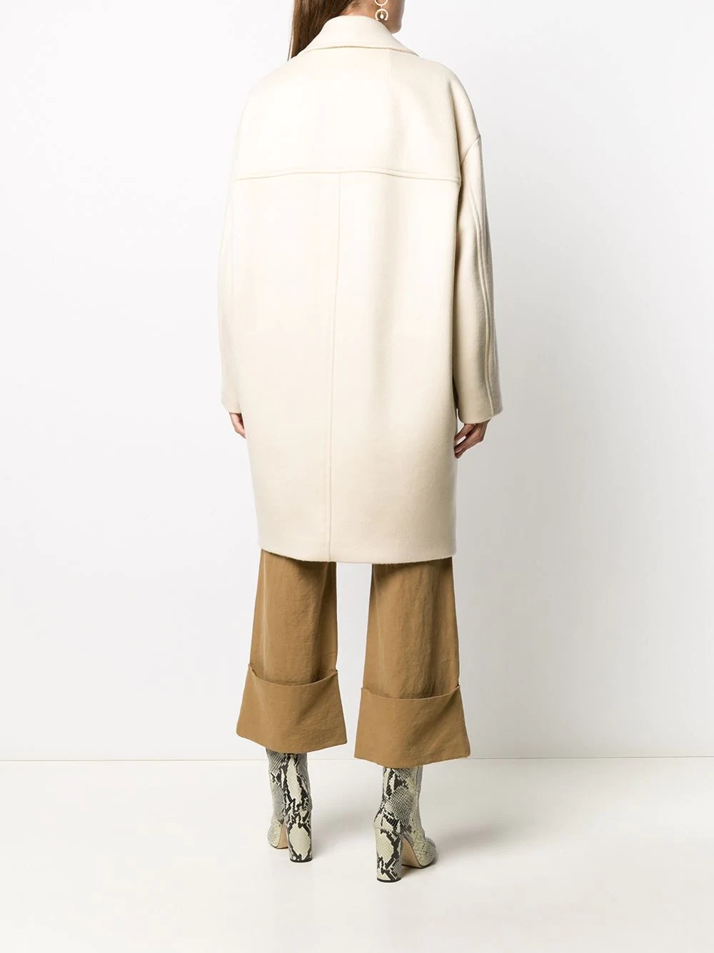 virgin wool cocoon coat - 4