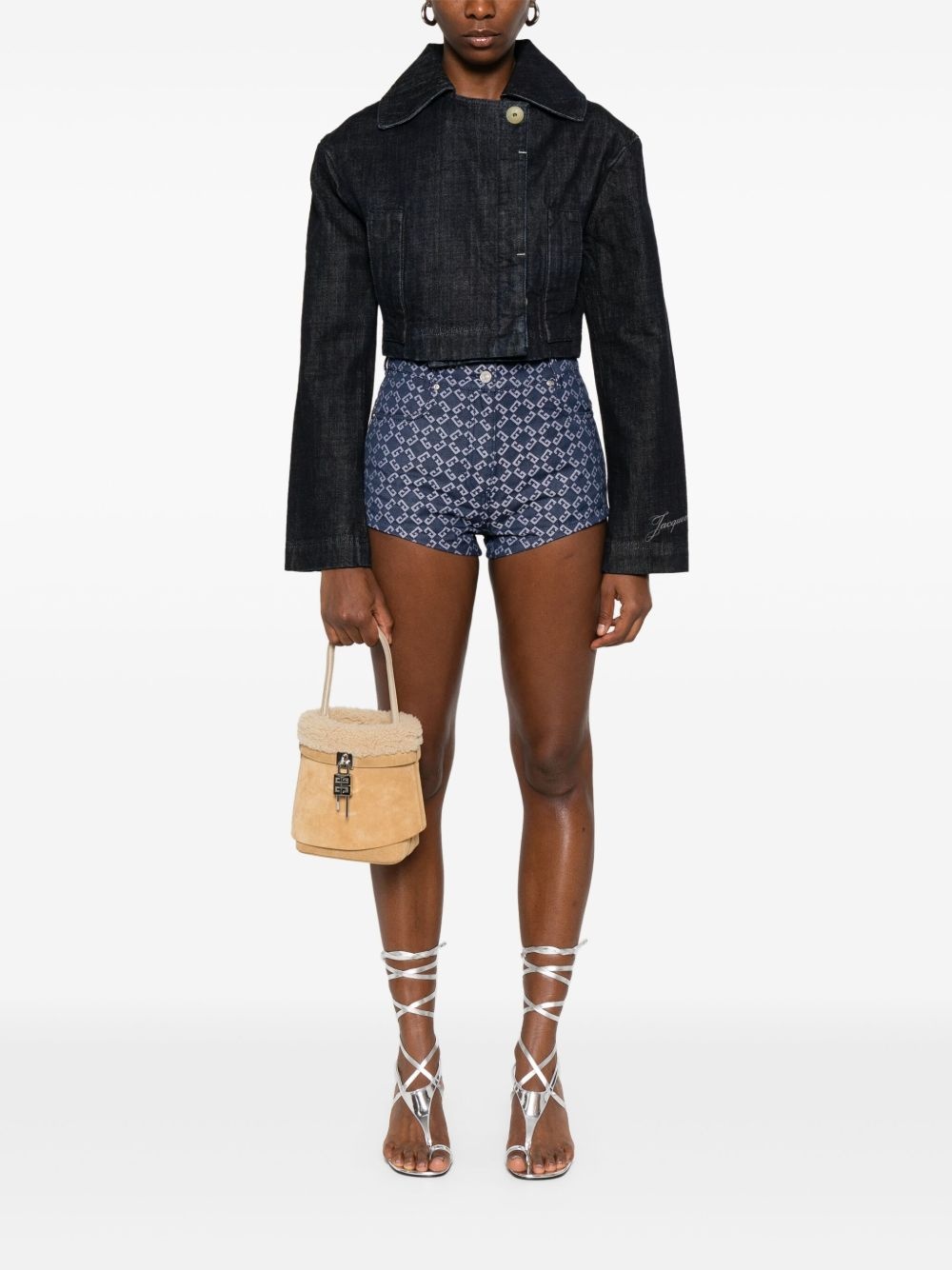Monogram 72 denim shorts - 2