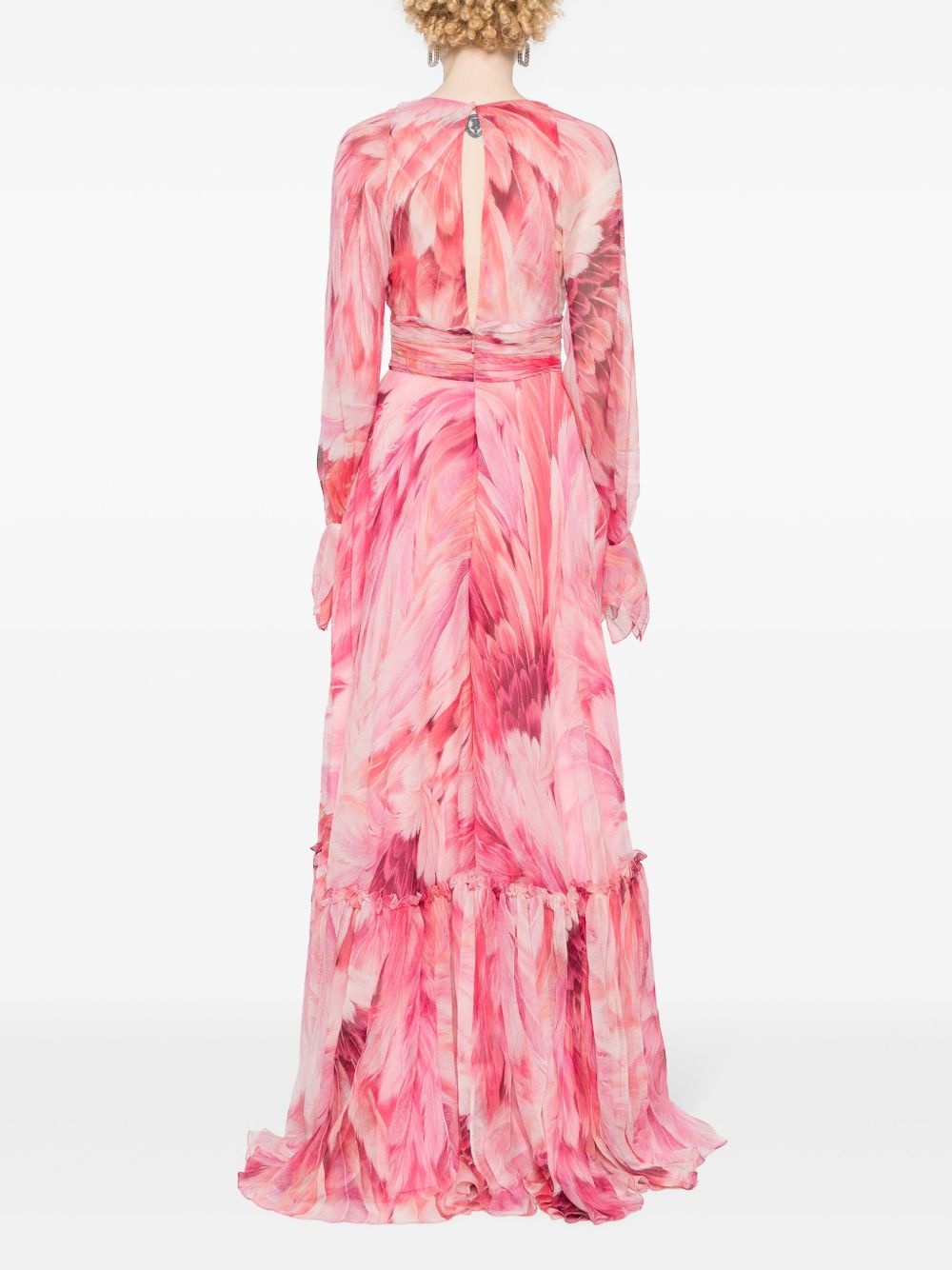 Plumage-print maxi dress - 4