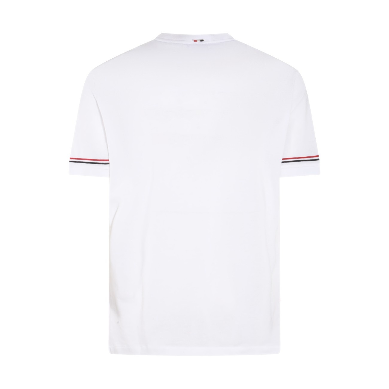 white, red and blue cotton t-shirt - 2